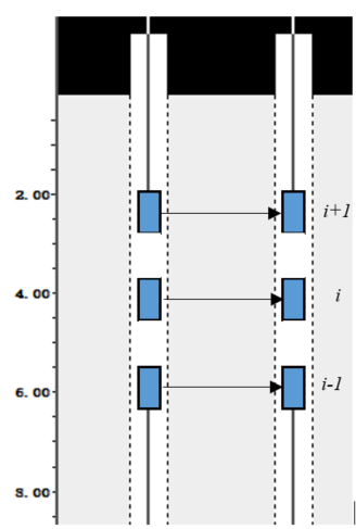 Layout of transducers in parallel scanning of pile UT